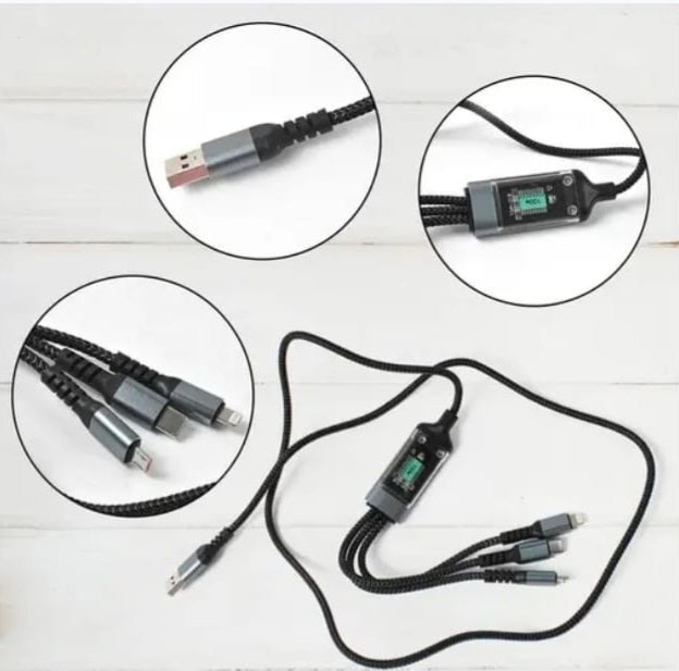 Poppybox Premium Quality 3-In 1 Data Cable 100W/6A