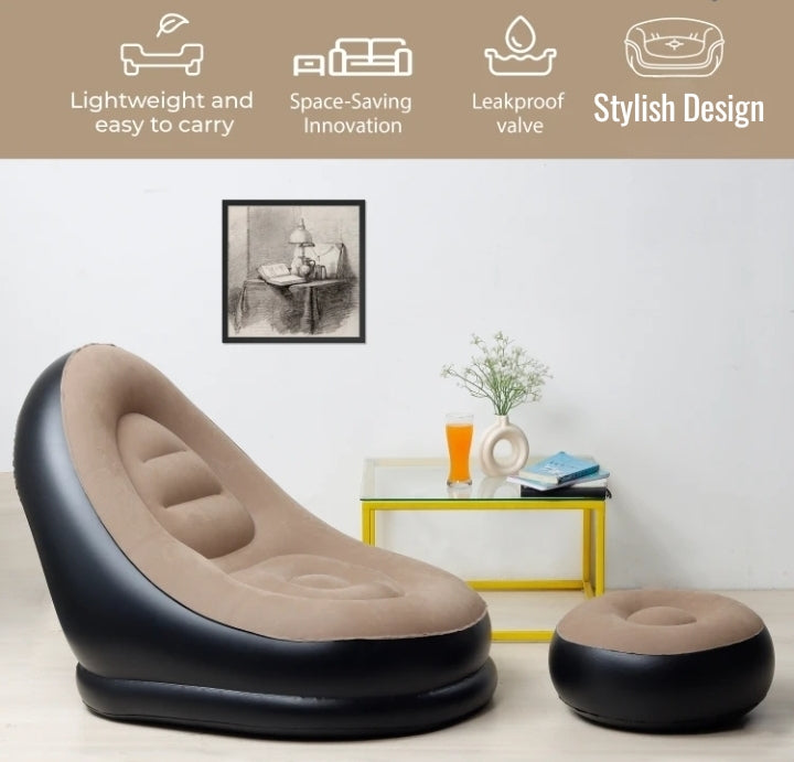 Inflatable Sofa with Foot Stool