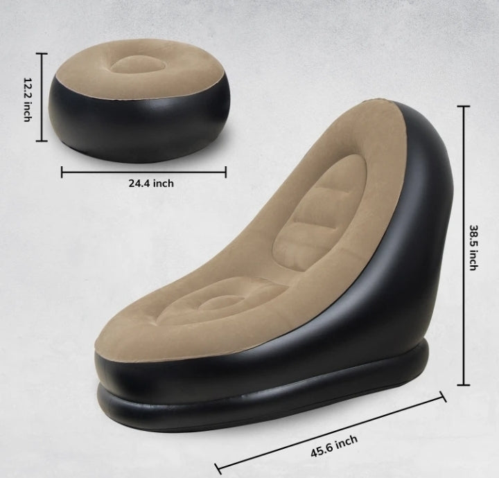 Inflatable Sofa with Foot Stool