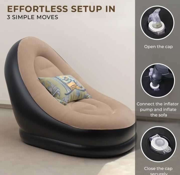 Inflatable Sofa with Foot Stool