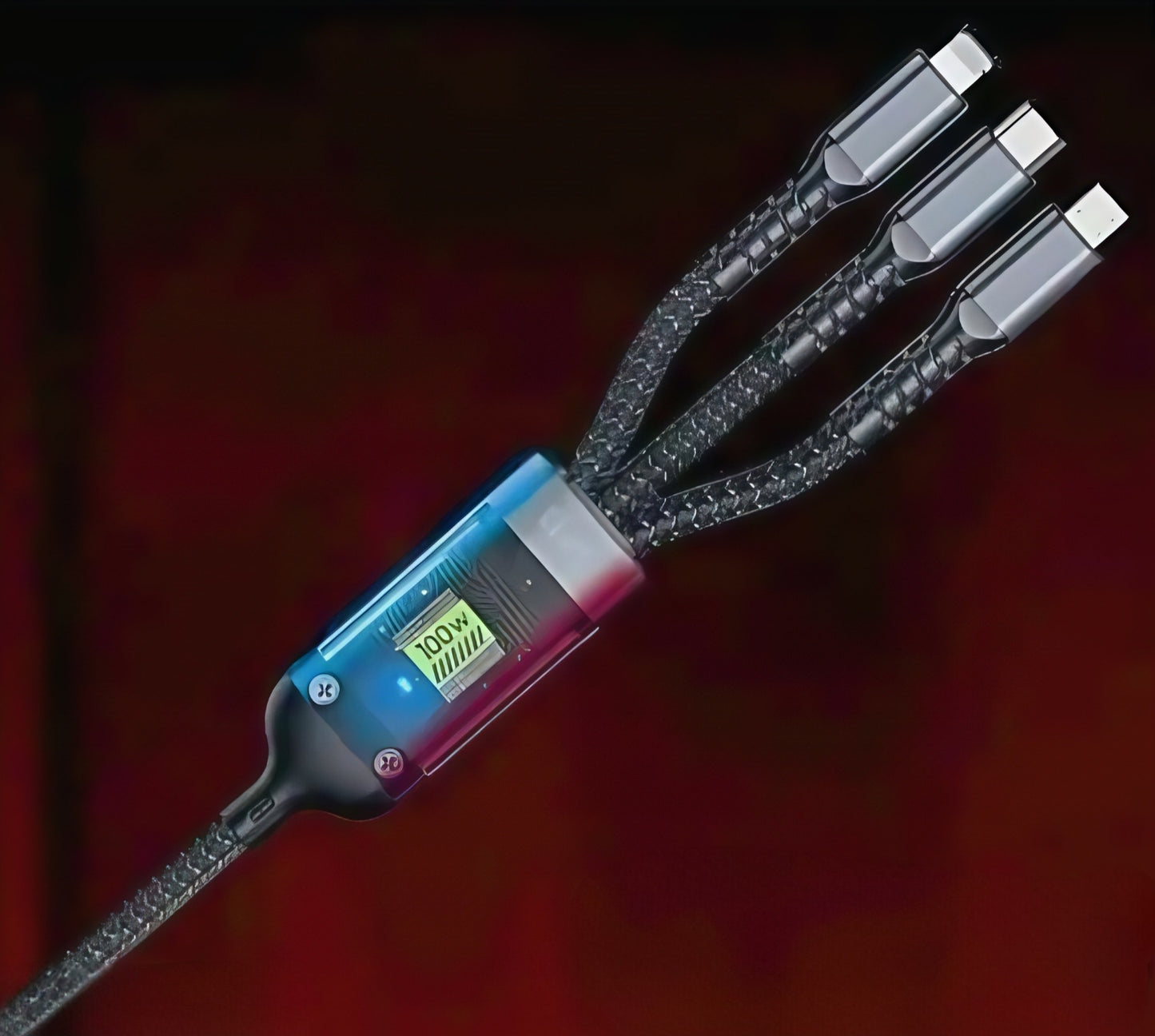 Poppybox Premium Quality 3-In 1 Data Cable 100W/6A