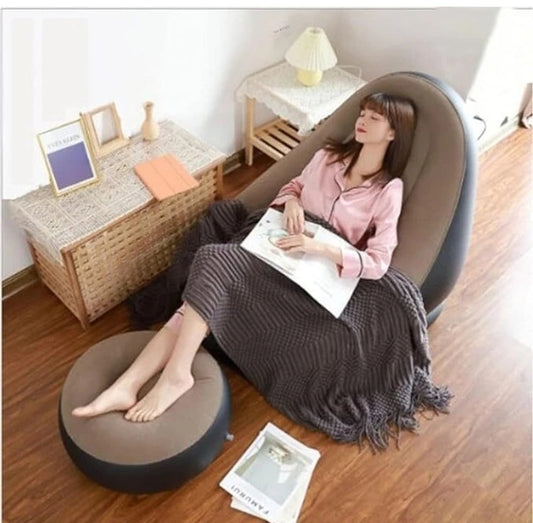Inflatable Sofa with Foot Stool