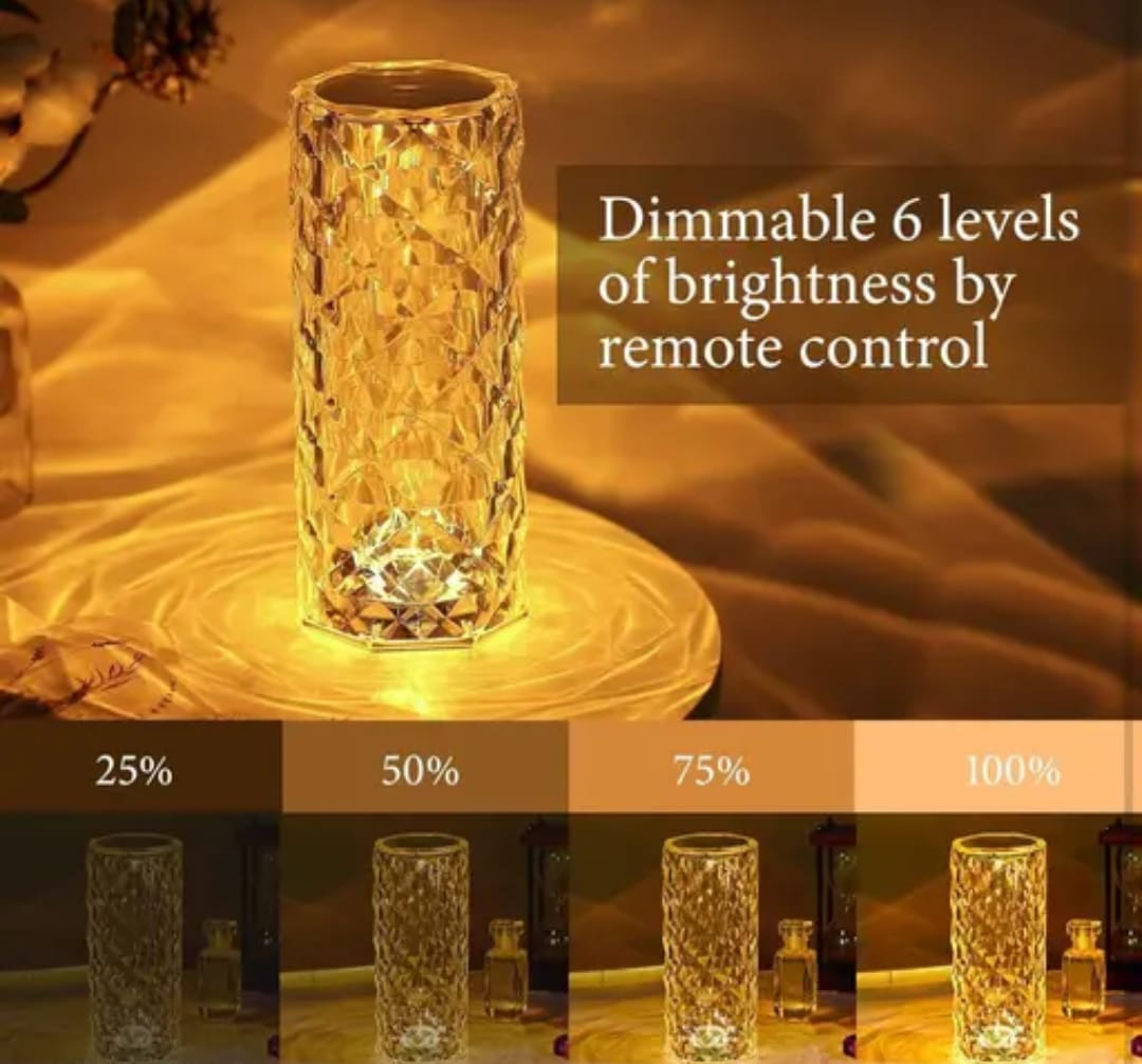 Poppybox Premium Crystal Lamp with Remote control