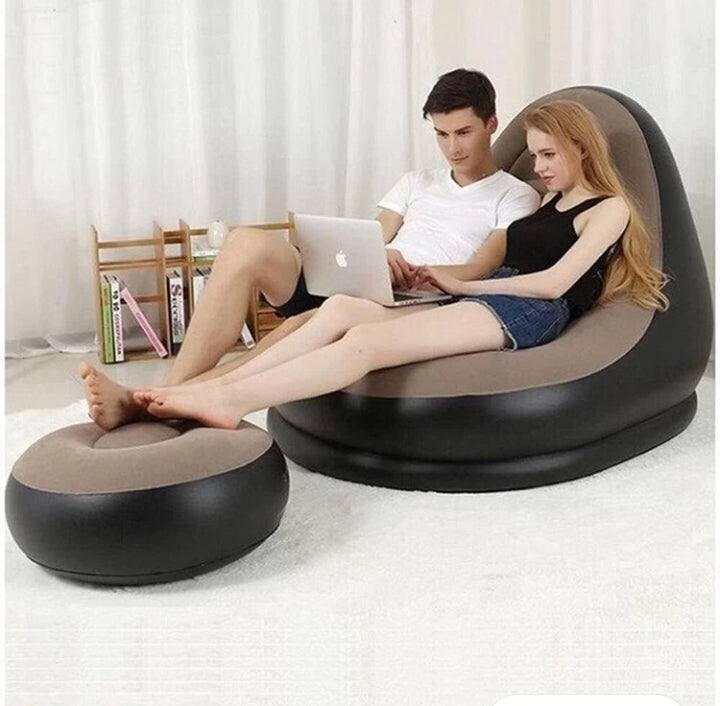 Inflatable Sofa with Foot Stool
